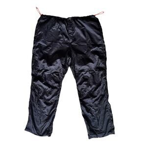 DKNY Active Y2K Gorpcore Nylon Adjustable Bungee Chord Black Baggy Pants Sz XXL